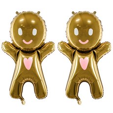 파티데코 은박풍선 진저브레드맨 67 x 97 cm, 혼합색상, 2개 문구/오피스/파티/이벤트 반품 최저가 5,850원