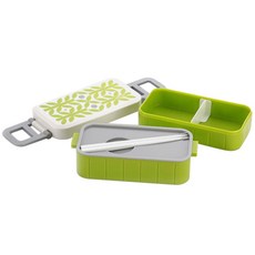 네오플램 스케이터 시트러스 2단 도시락, 그린, 1개 주방용품/보온/보냉용품 반품 최저가 9,980원