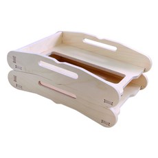 해피툴 자작나무 A4 스택 트레이 서류 파일 보관함, 베이지, 2단 문구/오피스/사무용품 전문관 반품 최저가 12,530원