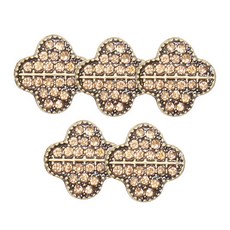 금속 고급 큐빅 진주 단추 큐빅클로버 13mm, 옐로우골드, 5개 홈인테리어/수예/수선 반품 최저가 6,500원