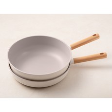 탐사 세라믹코팅 프라이팬 28cm + 궁중팬 28cm 세트 (인덕션 사용 가능), 크림화이트 주방용품/냄비/프라이팬 반품 최저가 28,990원