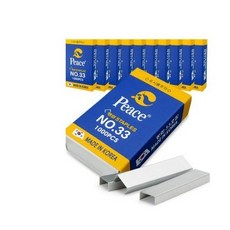 피스코리아 평화 스테플러 침 1000p, 33호침, 20개 문구/오피스/사무용품 전문관 반품 최저가 3,380원