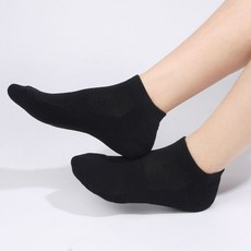 두발로 여성용 스포츠 메쉬 파일 쿠션 스니커즈 양말, 블랙, 5개 스포츠/레저/기타스포츠 반품 최저가 8,010원