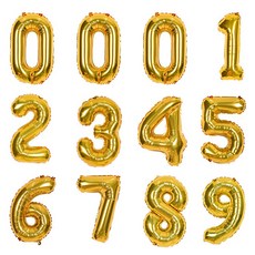 조이파티 숫자 은박 풍선 소 12p 세트, 골드, 1세트 완구/취미/파티/마술도구 반품 최저가 5,960원