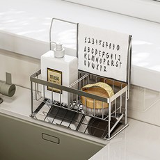 로지 지아 스테인레스 물빠짐 싱크대 수세미 거치대, 지아수세미거치대-단일색상, 1개 생활용품/주방수납/잡화 반품 최저가 8,440원
