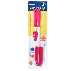 썬앤베이비 실리콘 일자젖병솔 + 젖꼭지솔 세트, 핑크, 1세트 undefined/undefined 반품 최저가 4,100원