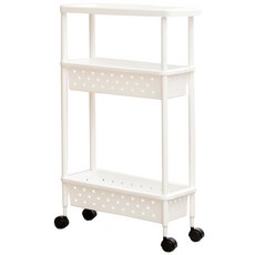 리빙슬림웨건 3단, 화이트, 1개 홈인테리어/수납/정리 반품 최저가 4,390원