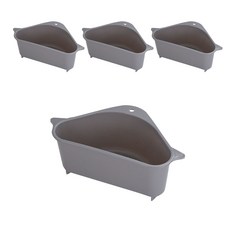 솔브리빙 흡착식 싱크대 코너바스켓 4개, 그레이 주방용품/주방조리도구 반품 최저가 3,140원