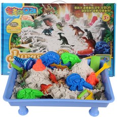 샌드얼라이브 촉촉이 모래 공룡놀이 세트, White, 1개 출산/유아동/완구/교구 반품 최저가 34,310원