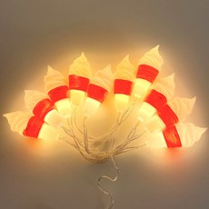 바이에스컴퍼니 LED 아이스크림 줄조명 10구, 혼합색상 홈인테리어/조명/스탠드 반품 최저가 2,470원