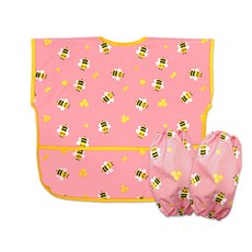 더해피 유아동용 꿀벌 방수 반팔 미술 가운 토시 세트 06, 핑크 문구/오피스/미술/화방용품 반품 최저가 11,780원