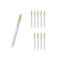 유니볼 원 중성 잉크펜 0.5mm, 옐로우, 10개 문구/오피스/학용품/수업준비 반품 최저가 6,260원