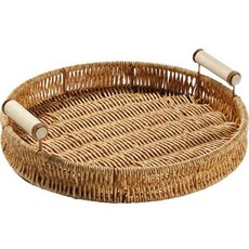 달빛마켓 내츄럴 볼튼 원형 손잡이 라탄바구니, 1개 홈인테리어/수납/정리 반품 최저가 6,790원