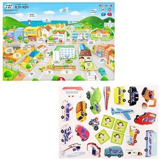맘스보드 붙였다떼었다 우리동네와 탈것 자석퍼즐, 1개, 23피스, 23피스 완구_취미/학습완구/교구 반품 최저가 6,040원