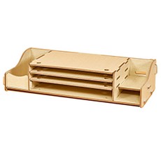 필립로지스틱 모니터 받침 조립식 정리함, 화이트오크 문구/오피스/사무용품 전문관 반품 최저가 6,350원