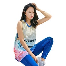 조이할리 여성용 프린팅 피트니스 박스 나시 스포츠/레저/여성스포츠의류 반품 최저가 16,800원