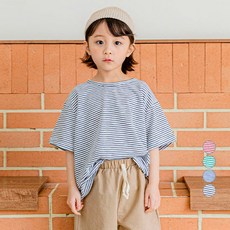 바오밥나무 아동용 비타 스트라이프 싱글 반팔티 출산/유아동/유아동패션 반품 최저가 6,860원
