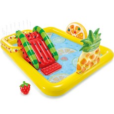 인텍스 후르츠 퍼니 워터슬라이드 에어 풀장, 혼합색상, 1개 완구/취미/물놀이/계절완구 반품 최저가 56,230원