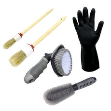 차량용 휠 브러쉬 4종 + 고무장갑 세트, 블랙, 1세트 자동차용품/세차/카케어 반품 최저가 12,320원