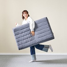 024홈 단잠토퍼 3단 접이식 매트리스 + 속커버 + 누빔커버 세트, 그레이, 7cm 홈인테리어/FW 침구샵 반품 최저가 83,560원