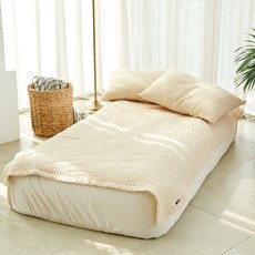 심플럭스 부드러운 바이오워싱 피그먼트 양면 밴딩패드, 크림베이지 홈인테리어/FW 침구샵 반품 최저가 64,880원