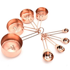 이홈베이킹 스텐 계량스푼 4종 + 계량컵 4종 세트 로즈골드, 1세트 주방용품/주방잡화 반품 최저가 18,720원