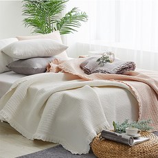 순면누빔 피그먼트 4면 프릴 이불 패드, 화이트 홈인테리어/FW 침구샵 반품 최저가 38,690원