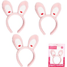 파티쇼 러블리 토끼 파티머리띠, 하트핑크, 3개 완구/취미/역할놀이 반품 최저가 4,800원