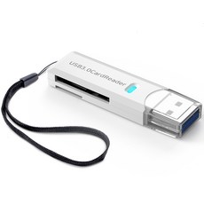 구스페리 USB 3.0 SD / TF 카드 리더기, 화이트, 1개 가전디지털/1인방송 전문관 반품 최저가 3,310원