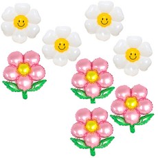파티쇼 플라워 은박 풍선 잎사귀 4p + 데이지 소형 4p 세트, 핑크(잎사귀), 1세트 출산/유아동/출산준비물/선물 반품 최저가 9,680원