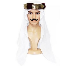 젊은이마켓 만수르 아랍모자 + 콧수염 세트, 혼합색상, 1세트 문구/오피스/파티/이벤트 반품 최저가 8,190원