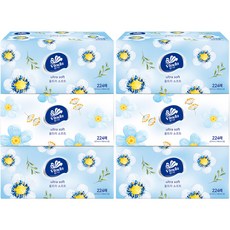 빈다 울트라 소프트 천연펄프 미용 각티슈 2겹, 224매, 6개 생활용품/화장지/물티슈 반품 최저가 14,050원