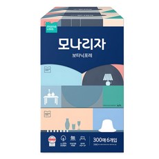 모나리자 보타닉포레 천연펄프 미용티슈 2겹, 300매, 6개 생활용품/화장지/물티슈 반품 최저가 10,460원