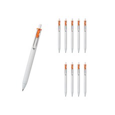 유니볼 원 중성 잉크펜 0.38mm, 오렌지, 10개 undefined/undefined 반품 최저가 8,270원