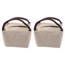 블럭마트 방수 보온보냉 파우치 옥스포드 스트라이프, 베이지, 2개 주방용품/쿨러백/보온보냉소품 반품 최저가 5,140원