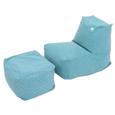 아이스투키 프리미엄 유아동 팝콘빈백 패브릭 + 스툴세트, PLUS BLUE 홈인테리어/유아동가구 반품 최저가 62,250원
