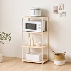 가구레시피 데일리 플라스틱 진열장, 크림베이지, 4단 홈인테리어/선반/정리대 반품 최저가 32,410원