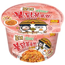 불닭볶음면 로제 큰컵 105g, 1개 식품/면/통조림/가공식품 반품 최저가 960원