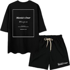 벤힛 남녀공용 MOVIES OVER 오버핏 반팔 + 반바지 트레이닝 상하의 세트 패션의류/잡화/남녀 공용 의류 반품 최저가 29,800원