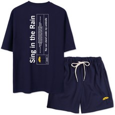 벤힛 In The Rain 오버핏 반팔 + 반바지 트레이닝 상하의 세트 패션의류/잡화/남녀 공용 의류 반품 최저가 17,950원