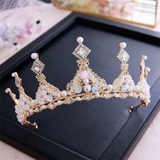 루나글램 진주 비즈 신부 웨딩 크라운 WC501, 골드, 1개 문구/오피스/파티/이벤트 반품 최저가 18,870원