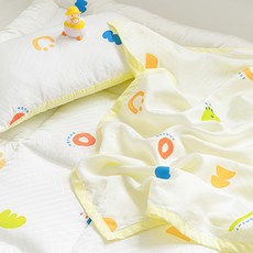 쉬즈홈 국내제조 인견 유아 여름이불 + 베개커버 + 베개솜 세트, 크레용 라임 출산/유아동/유아동침구 반품 최저가 22,420원