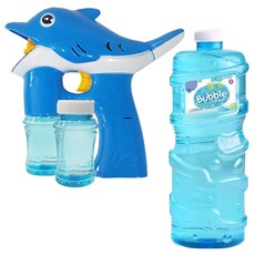 아가플러스 돌고래 버블건 + 비눗방울 리필 1000ml, 블루(버블건), 랜덤발송(리필액), 1개 완구/취미/스포츠/야외완구 반품 최저가 4,390원