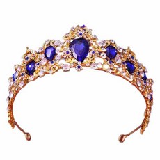 왕 비즈 포인트 셀프웨딩 티아라 asd003, 1개, 블루 문구/오피스/파티/이벤트 반품 최저가 18,200원