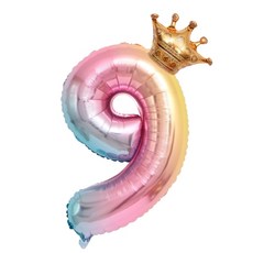 올어바웃하나 대형 왕관 숫자 풍선 9, 골드 핑크, 1개 출산/유아동/출산준비물/선물 반품 최저가 4,950원