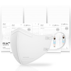 아에르 피크 라이트핏 보건용 마스크 KF80 L, 1개입, 50개, 화이트 생활용품/건강/의료용품 반품 최저가 38,960원