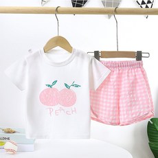 조이멀티 유아용 패션 체크 후르츠 반팔 상하세트 출산/유아동/유아동패션 반품 최저가 7,110원