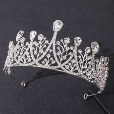 루나글램 셀프웨딩 듀 드롭 트위그 티아라 H1194, 실버화이트(TRZ149), 1개 문구/오피스/파티/이벤트 반품 최저가 4,320원