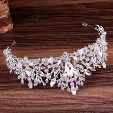 데이먼 꽃장식 포인트 셀프웨딩 티아라, 핑크, 1개 문구/오피스/파티/이벤트 반품 최저가 15,290원