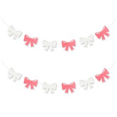 리본 파티 펠트 가랜드, 핑크, 2개 문구/오피스/파티/이벤트 반품 최저가 7,290원